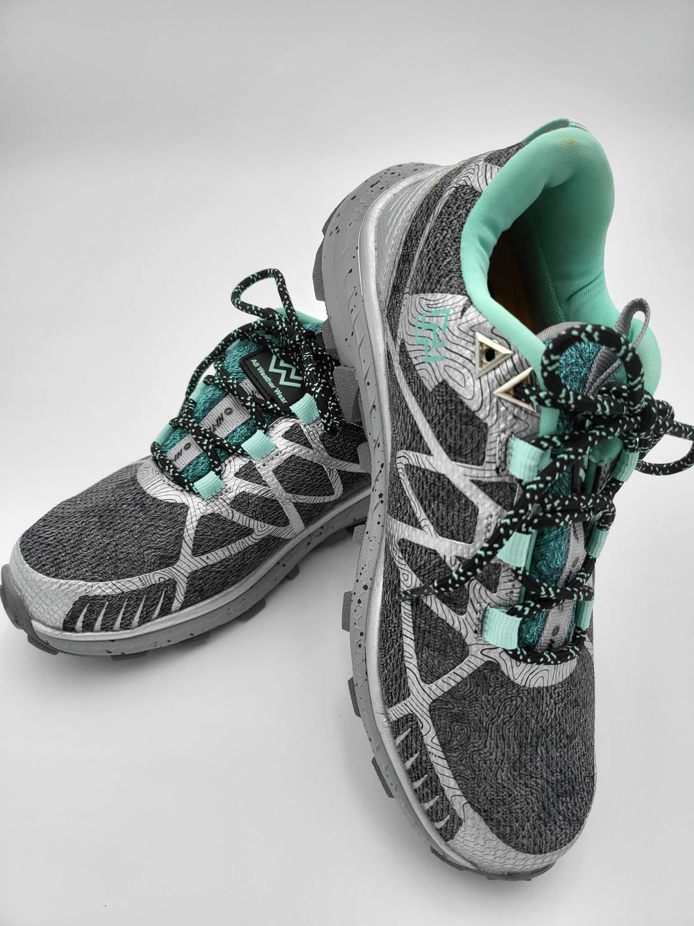 Grey and Mint Women's Running Sneakers - Hi-Tec